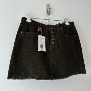 Green Corduroy Skirt